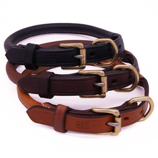 Rolled Leather Dog Collar