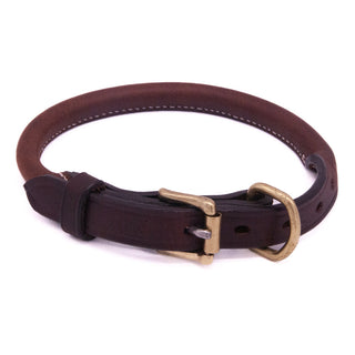 Rolled Leather Dog Collar